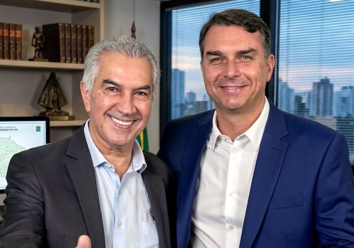 Reinaldo e Flávio Bolsonaro em Brasília